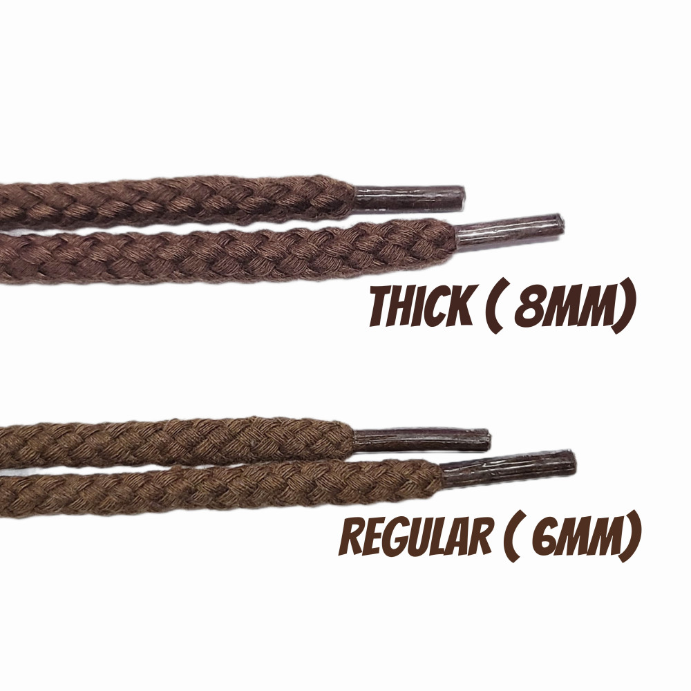 Brown Braid Rope Laces 